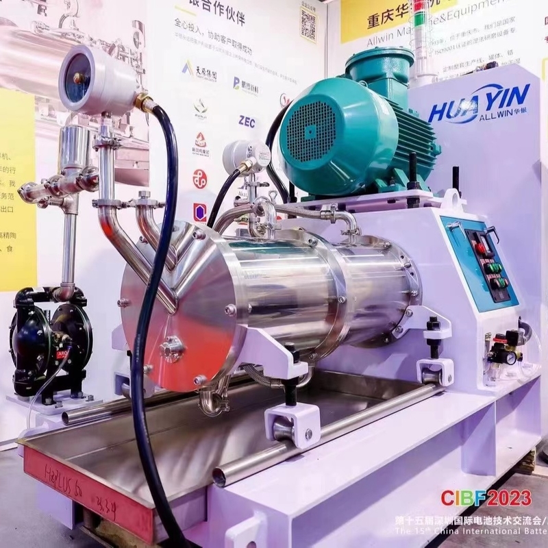 250L Non Metallic Mineral Wet Grinding Bead Mill Machine With 55 KW Motor And Gear Pump